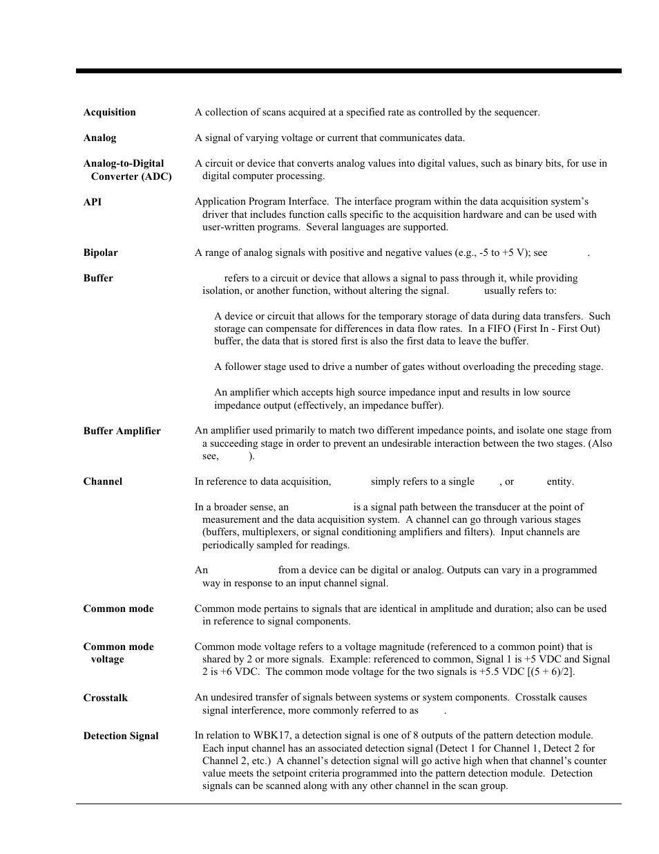 Glossary | Measurement Computing StrainBook/616 User Manual | Page 143 / 146