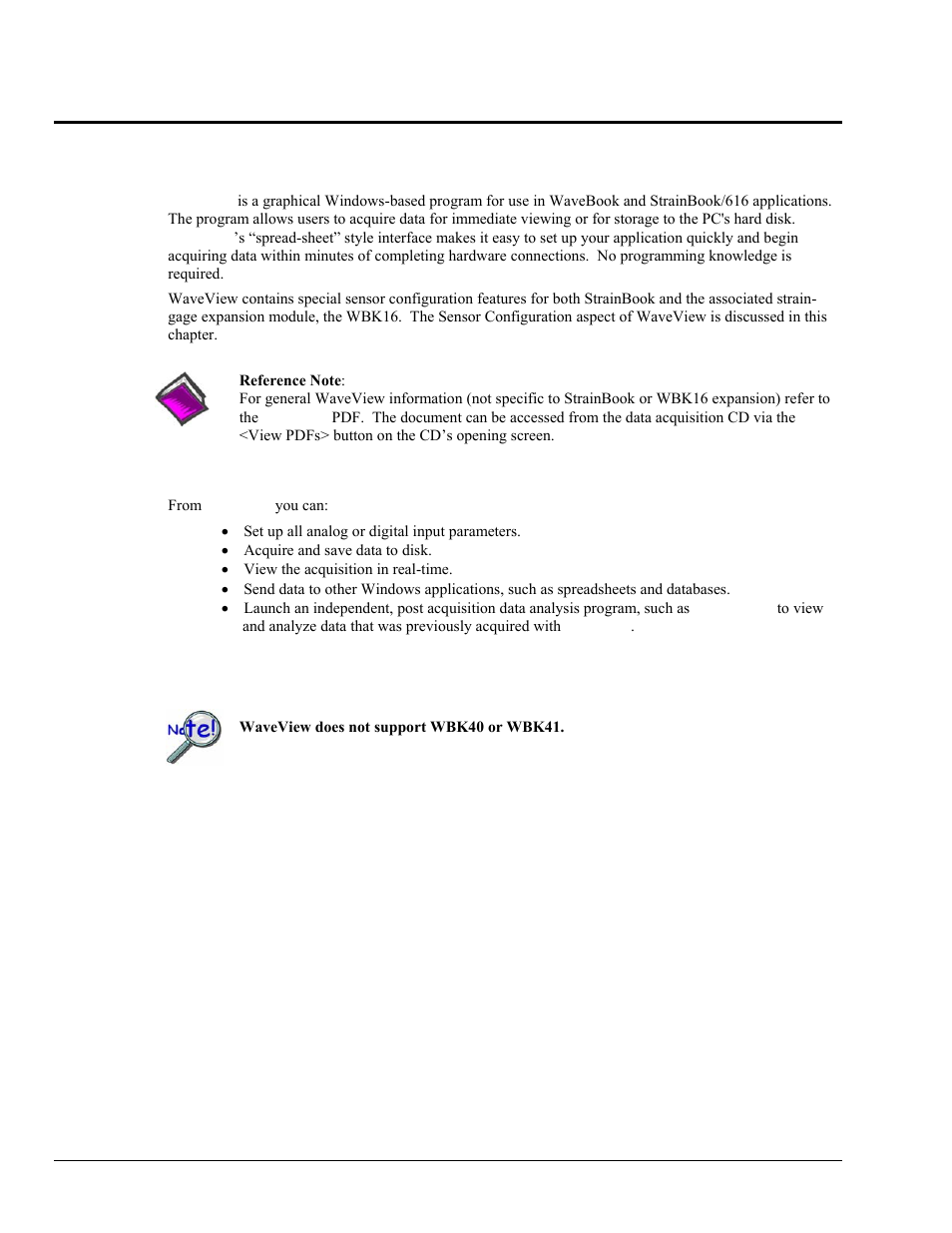 An introduction to software, Waveview | Measurement Computing StrainBook/616 User Manual | Page 32 / 146
