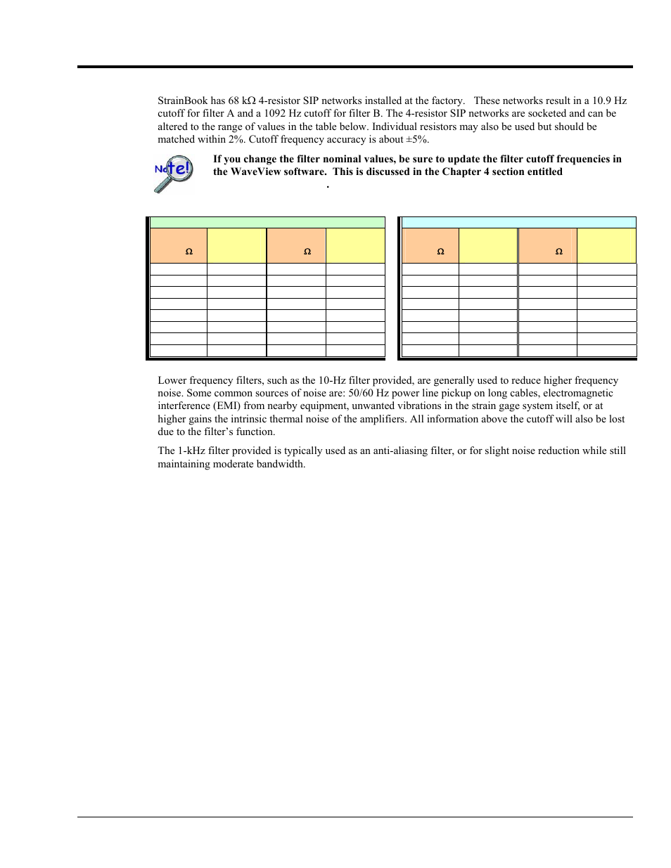 Low-pass filter customization | Measurement Computing StrainBook/616 User Manual | Page 71 / 146