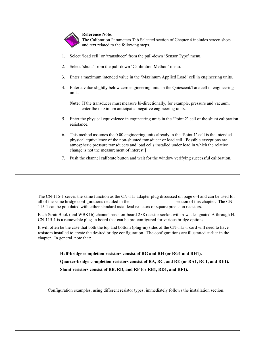 Calibration using waveview, Cn-115-1 user-configurable plug-in card option | Measurement Computing StrainBook/616 User Manual | Page 84 / 146
