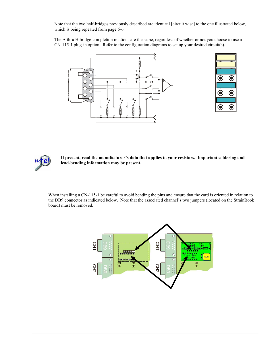 Shunt bcr bcr shunt shunt shunt | Measurement Computing StrainBook/616 User Manual | Page 87 / 146