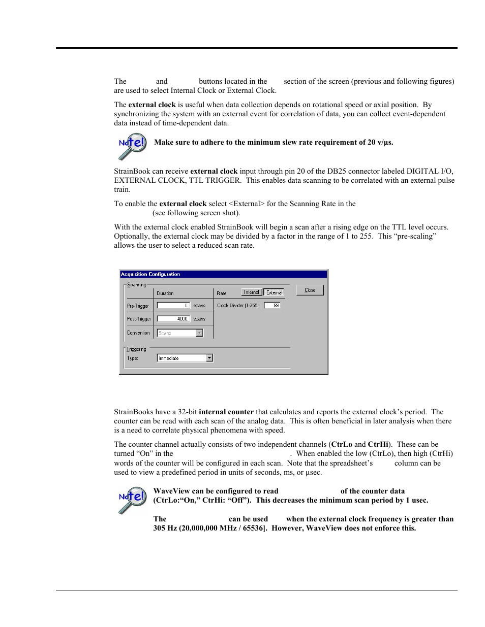 External clock and counter-timer | Measurement Computing StrainBook/616 User Manual | Page 95 / 146