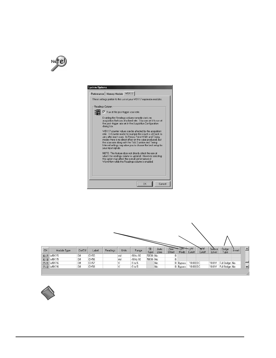 Input channel configuration, Input channel configuration…… 12, Wbk17” tab | Measurement Computing WaveView User Manual | Page 14 / 48