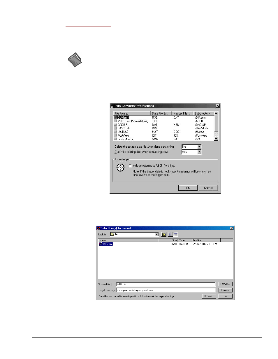 Data conversion, Timing intervals, Data conversion…… 21 | Featu | Measurement Computing WaveView User Manual | Page 23 / 48