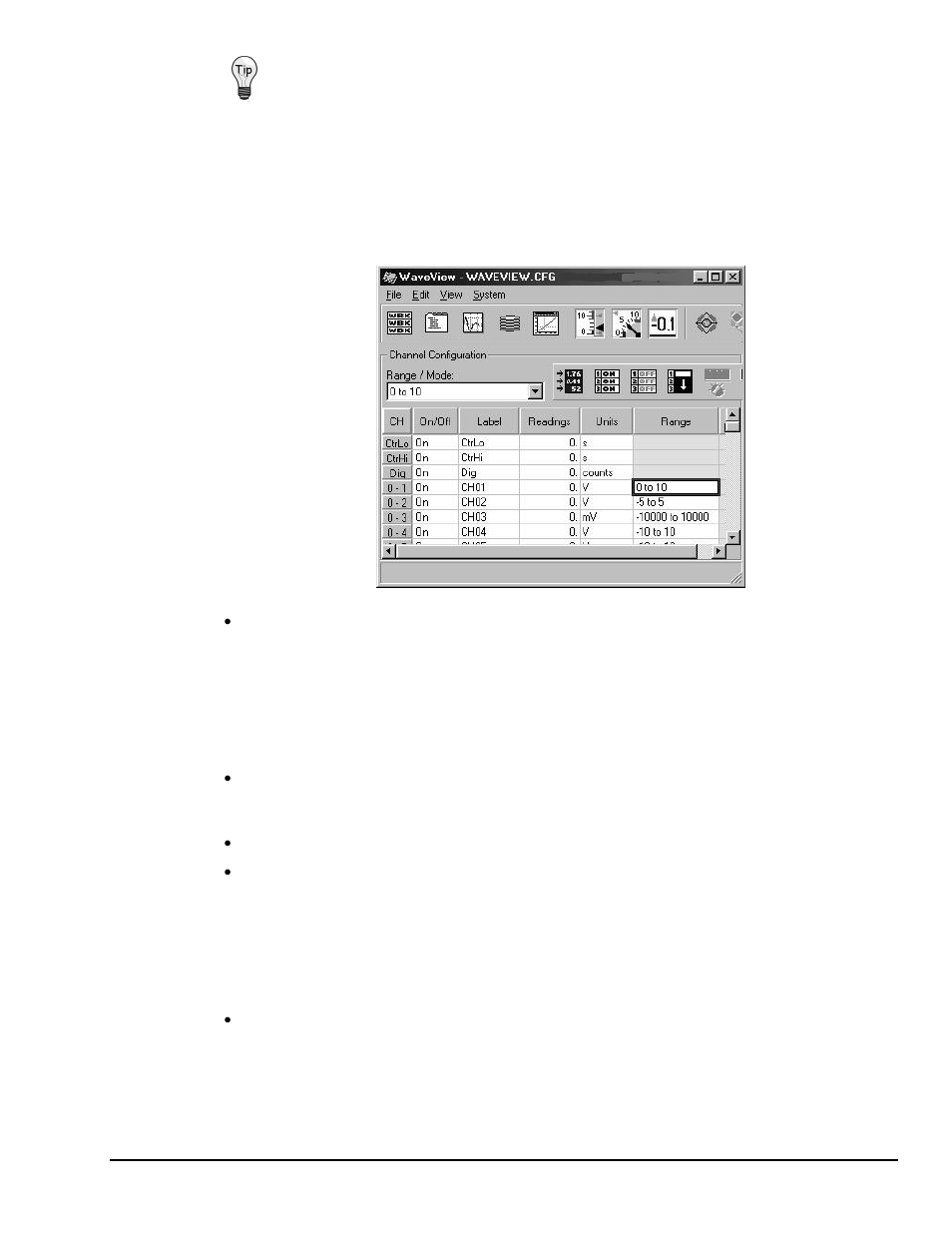 Configure channels, Configure channels…… 5 | Measurement Computing WaveView User Manual | Page 7 / 48