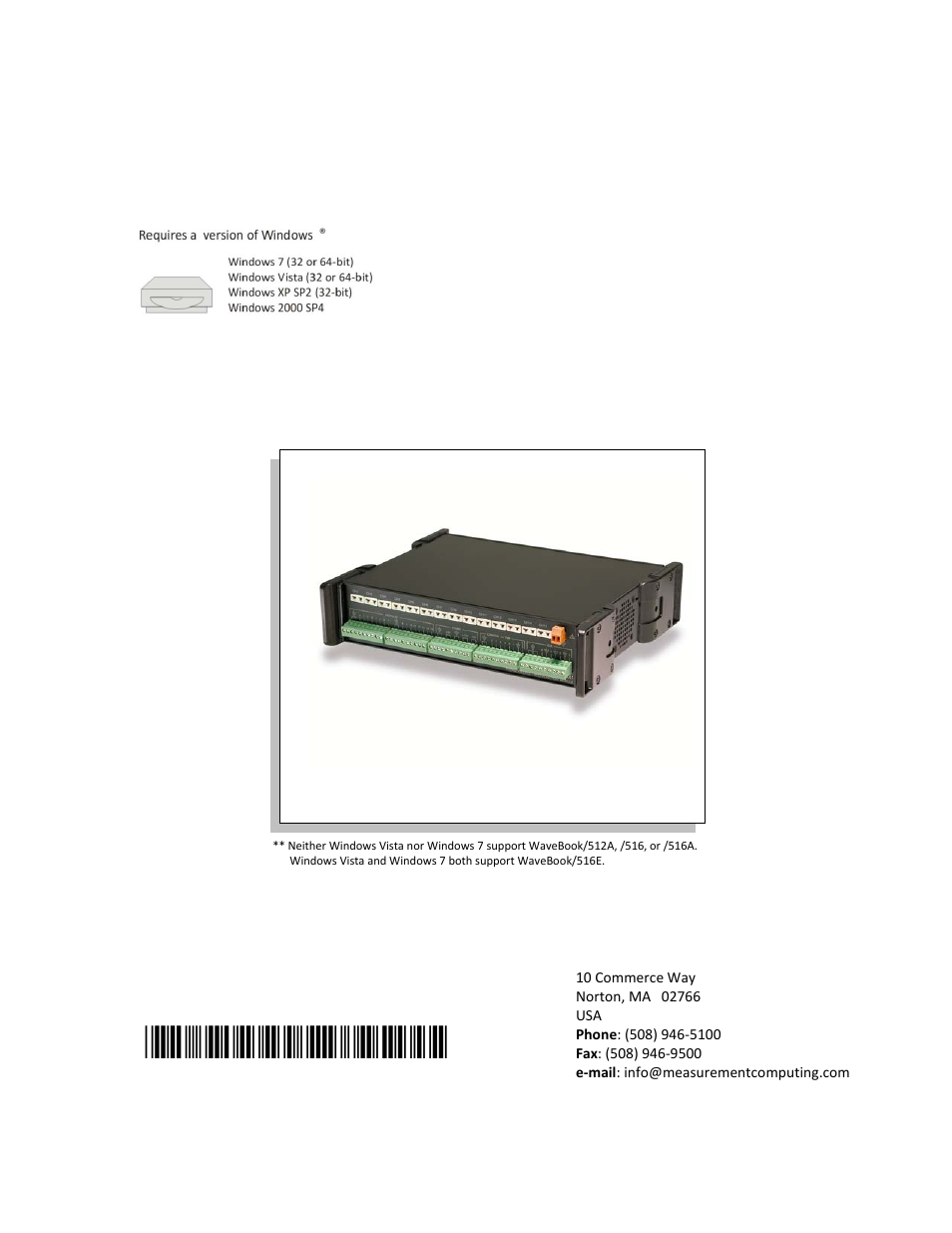 Measurement Computing WBK Options User Manual | 216 pages