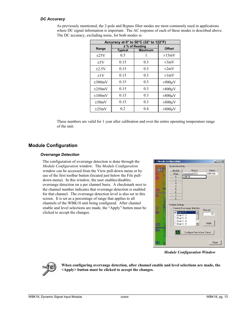Module configuration | Measurement Computing WBK Options User Manual | Page 128 / 216