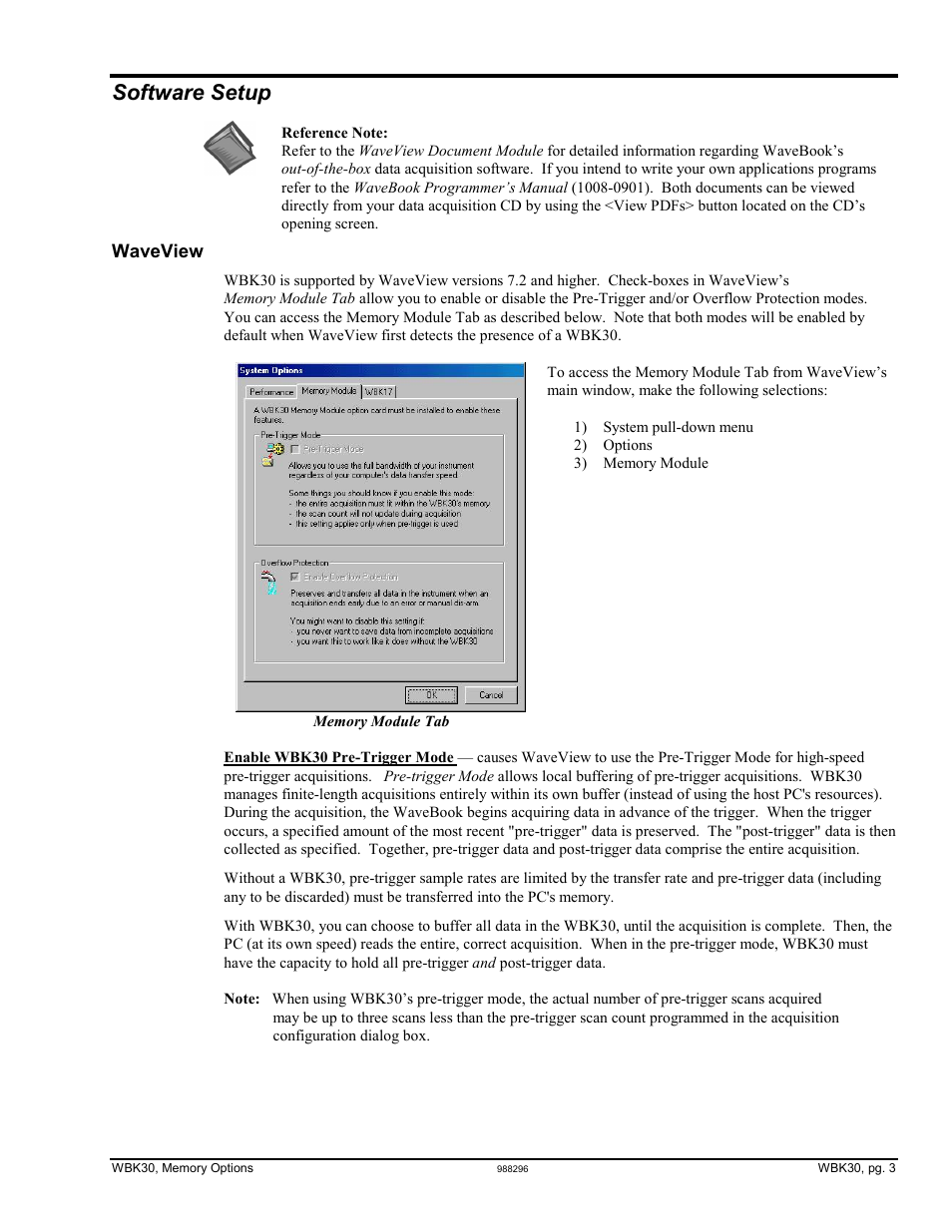 Software setup, Waveview | Measurement Computing WBK Options User Manual | Page 166 / 216