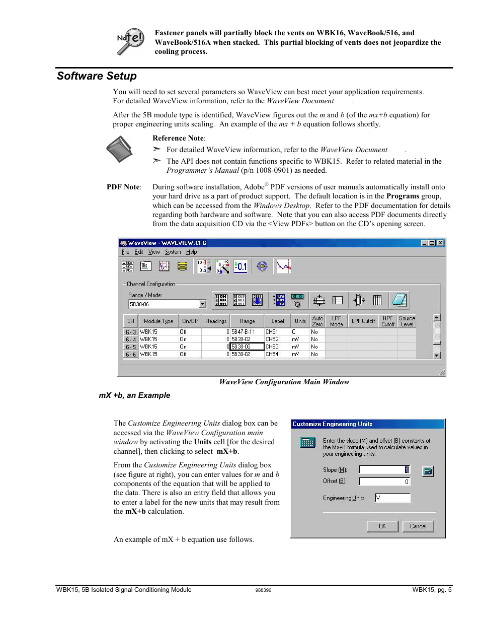 Software setup | Measurement Computing WBK Options User Manual | Page 38 / 216