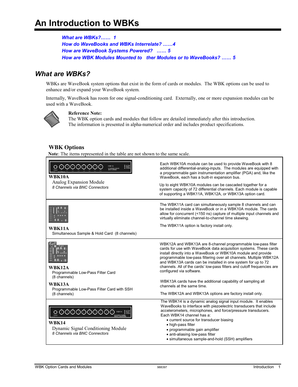 An introduction to wbks, What are wbks, Wbk options | Measurement Computing WBK Options User Manual | Page 5 / 216