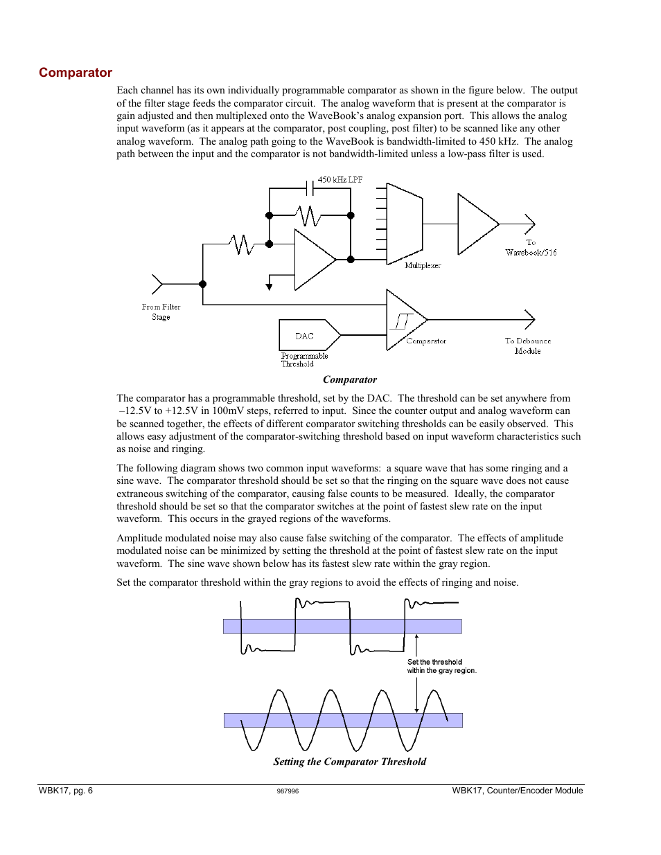 Comparator | Measurement Computing WBK Options User Manual | Page 84 / 216