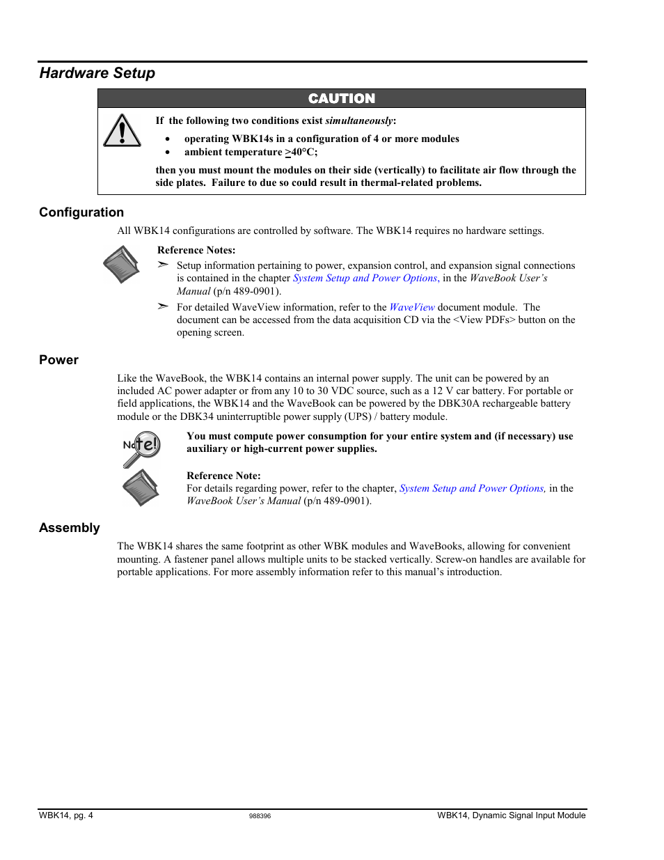 Hardware setup | Measurement Computing WBK14 User Manual | Page 4 / 10