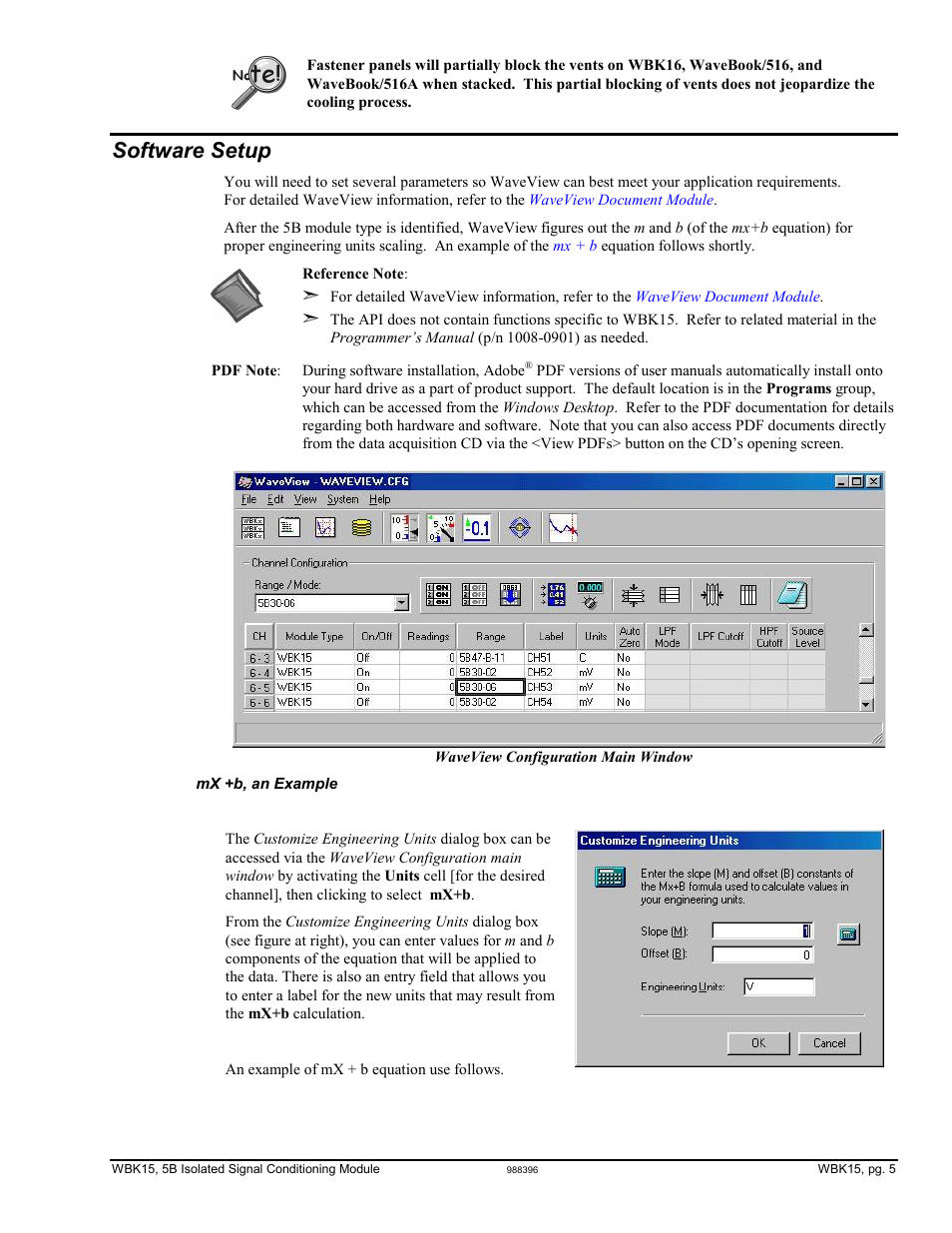 Software setup | Measurement Computing WBK15 User Manual | Page 5 / 8