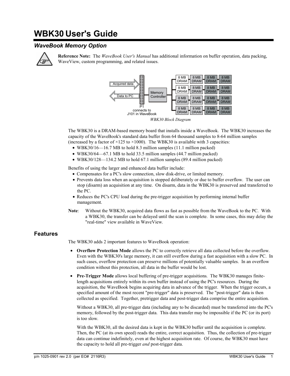 Measurement Computing WBK30 User Manual | 4 pages