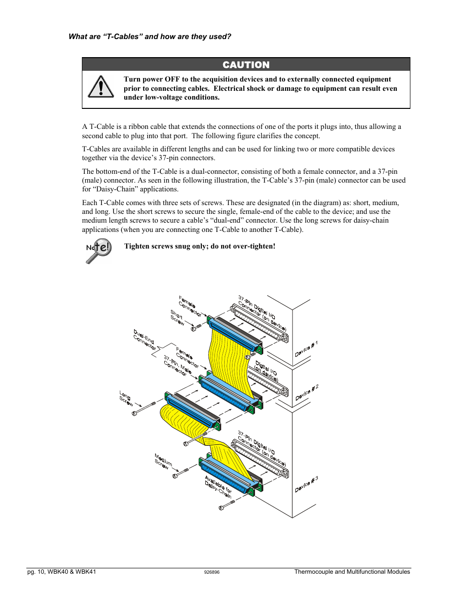 Caution | Measurement Computing WBK40 User Manual | Page 10 / 34