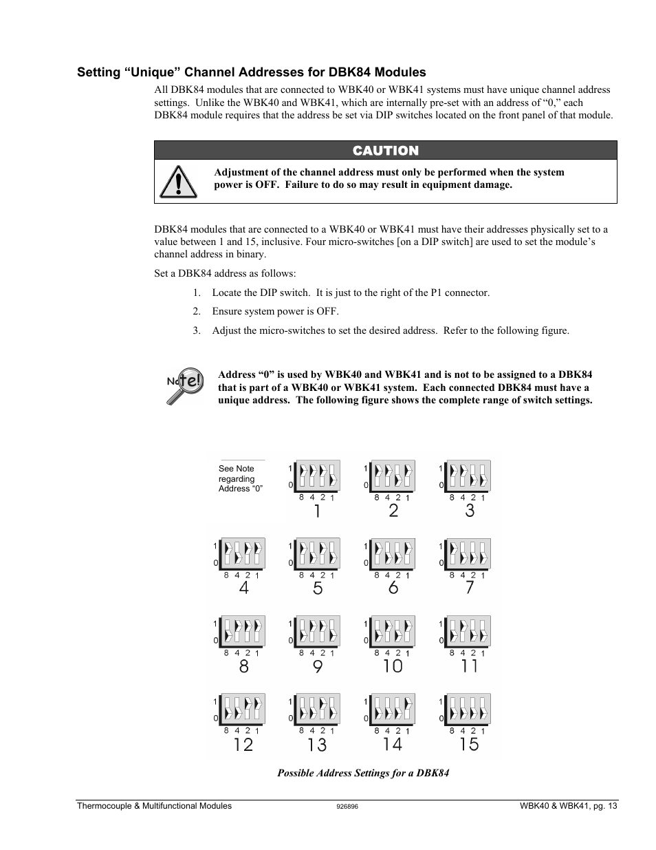 Caution | Measurement Computing WBK40 User Manual | Page 13 / 34