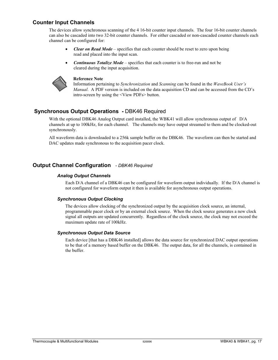 Output channel configuration …… 17 | Measurement Computing WBK40 User Manual | Page 17 / 34