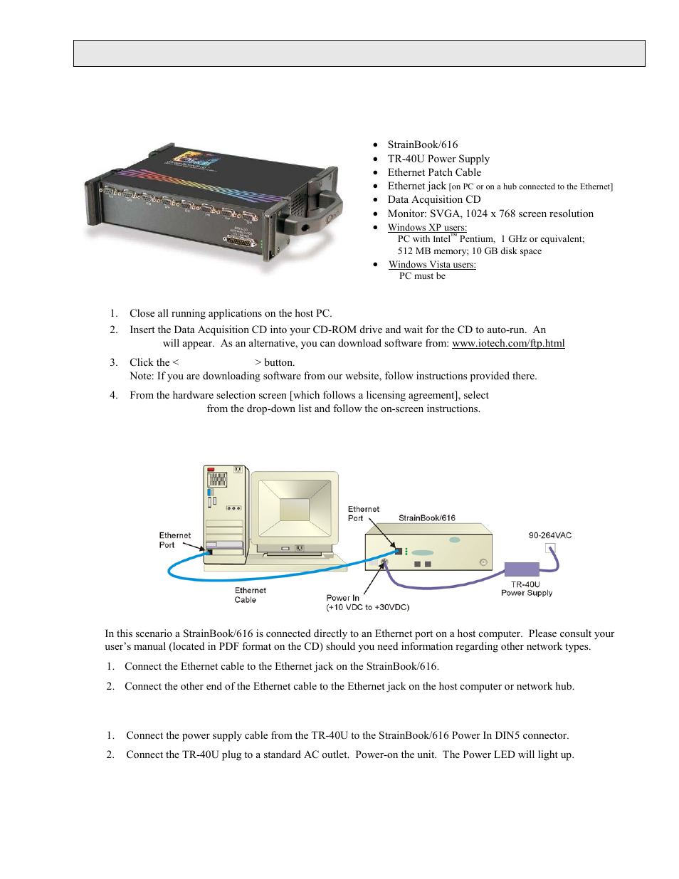 Measurement Computing StrainBook 616 User Manual | 2 pages