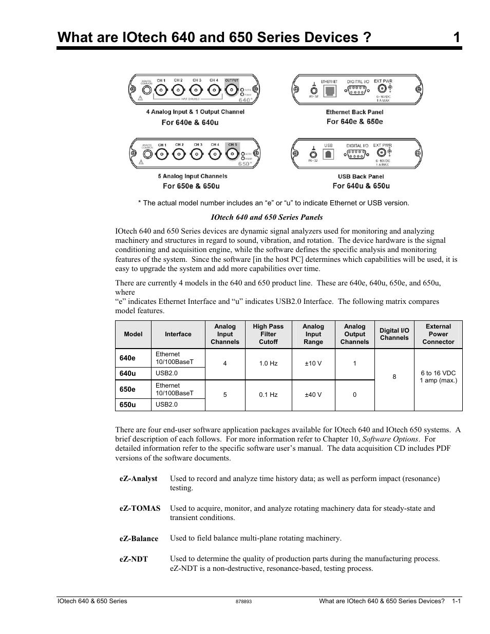 1 - what are 640 & 650 | Measurement Computing IOtech 640 Series User Manual | Page 13 / 100