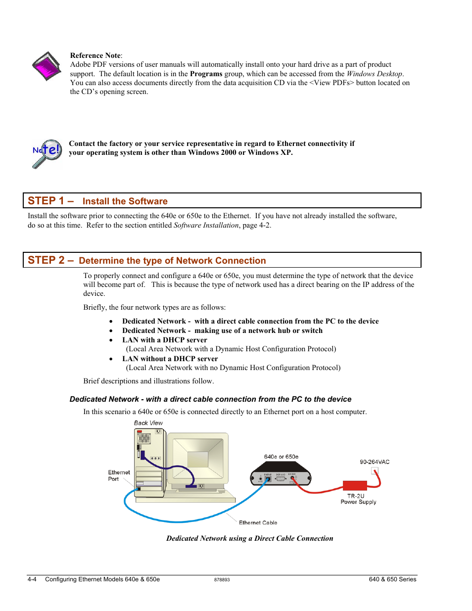 Step 1, Step 2 | Measurement Computing IOtech 640 Series User Manual | Page 26 / 100
