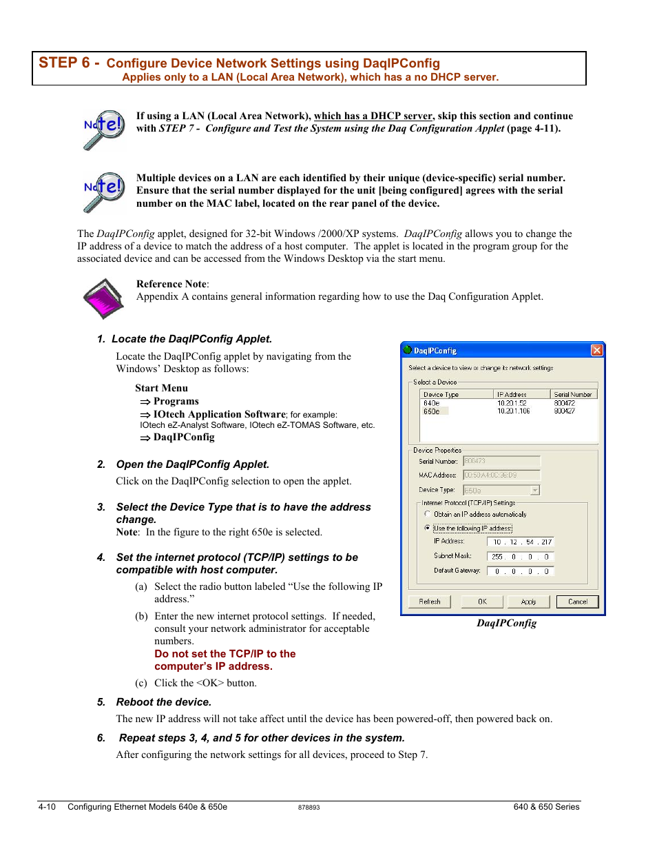 Step 6 | Measurement Computing IOtech 640 Series User Manual | Page 32 / 100