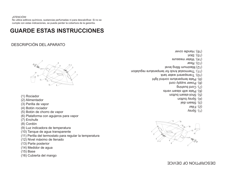 Guarde estas instrucciones | Continental METALLIC CM43095 User Manual | Page 10 / 16