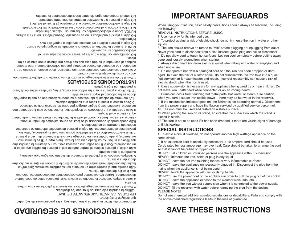 Important safeguards | Continental METALLIC CM43095 User Manual | Page 3 / 16