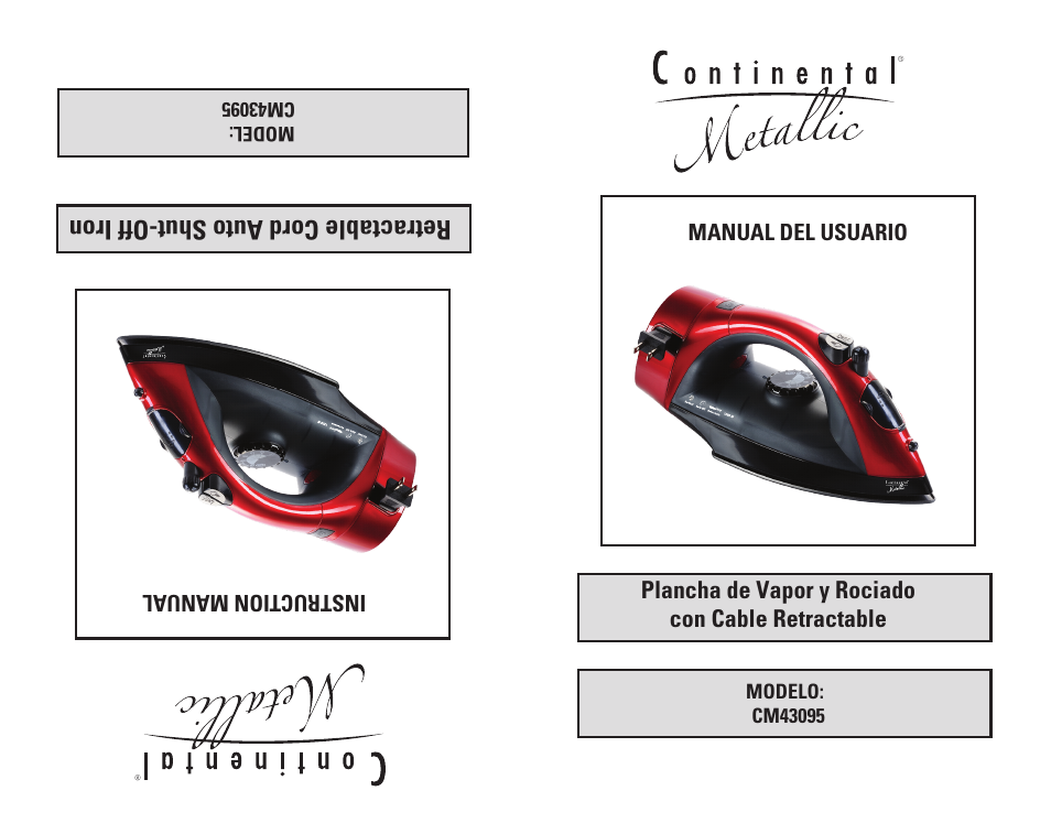 Retractable cord auto shut-off iron | Continental METALLIC CM43095 User Manual | Page 7 / 16