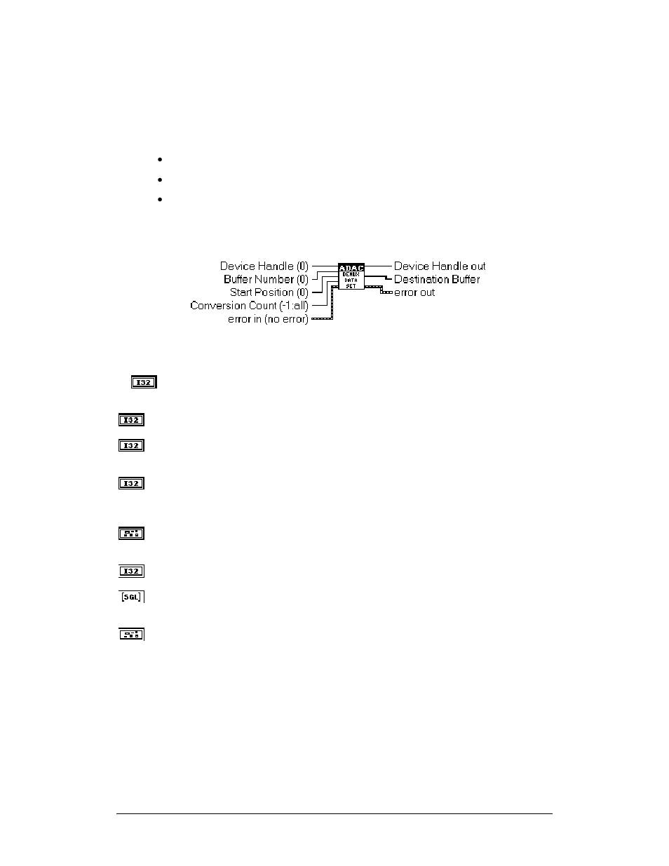 Adac data convert library, Adac demux data set | Measurement Computing ADAC-LVi User Manual | Page 139 / 271