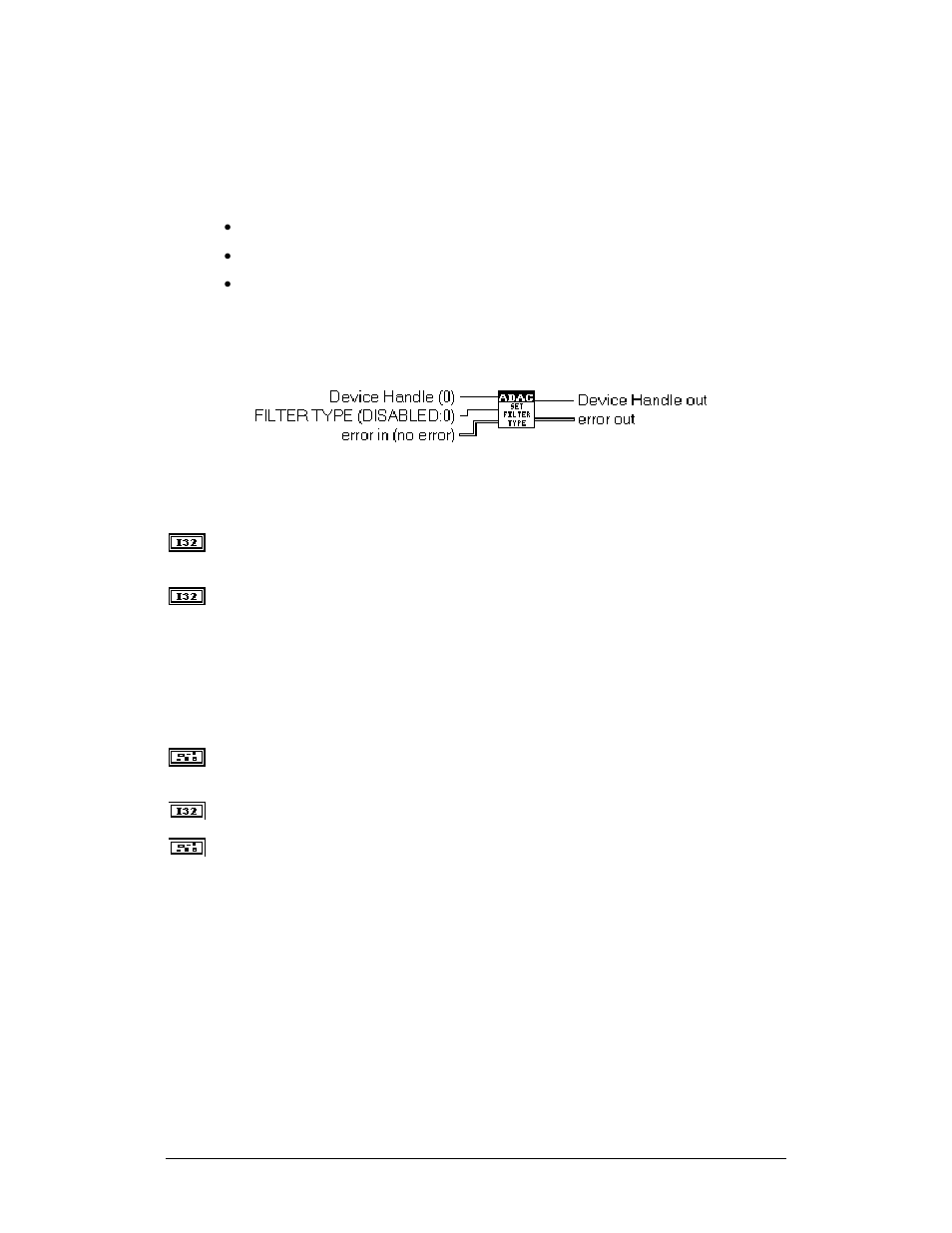 Adac filter config library, Adac set filter type | Measurement Computing ADAC-LVi User Manual | Page 159 / 271