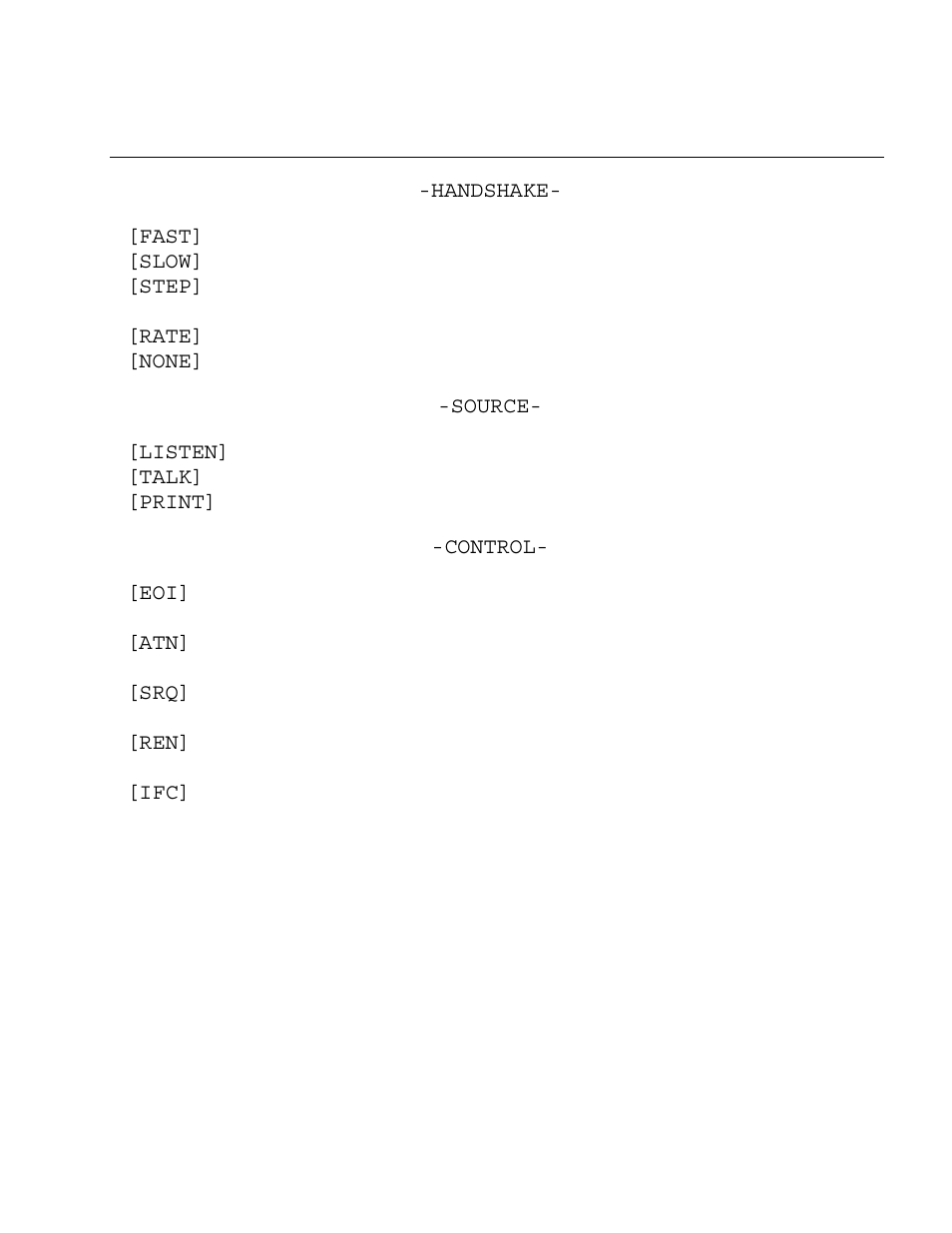 Appendix a - front panel keys, Front panel keys | Measurement Computing Analyzer488 User Manual | Page 251 / 281