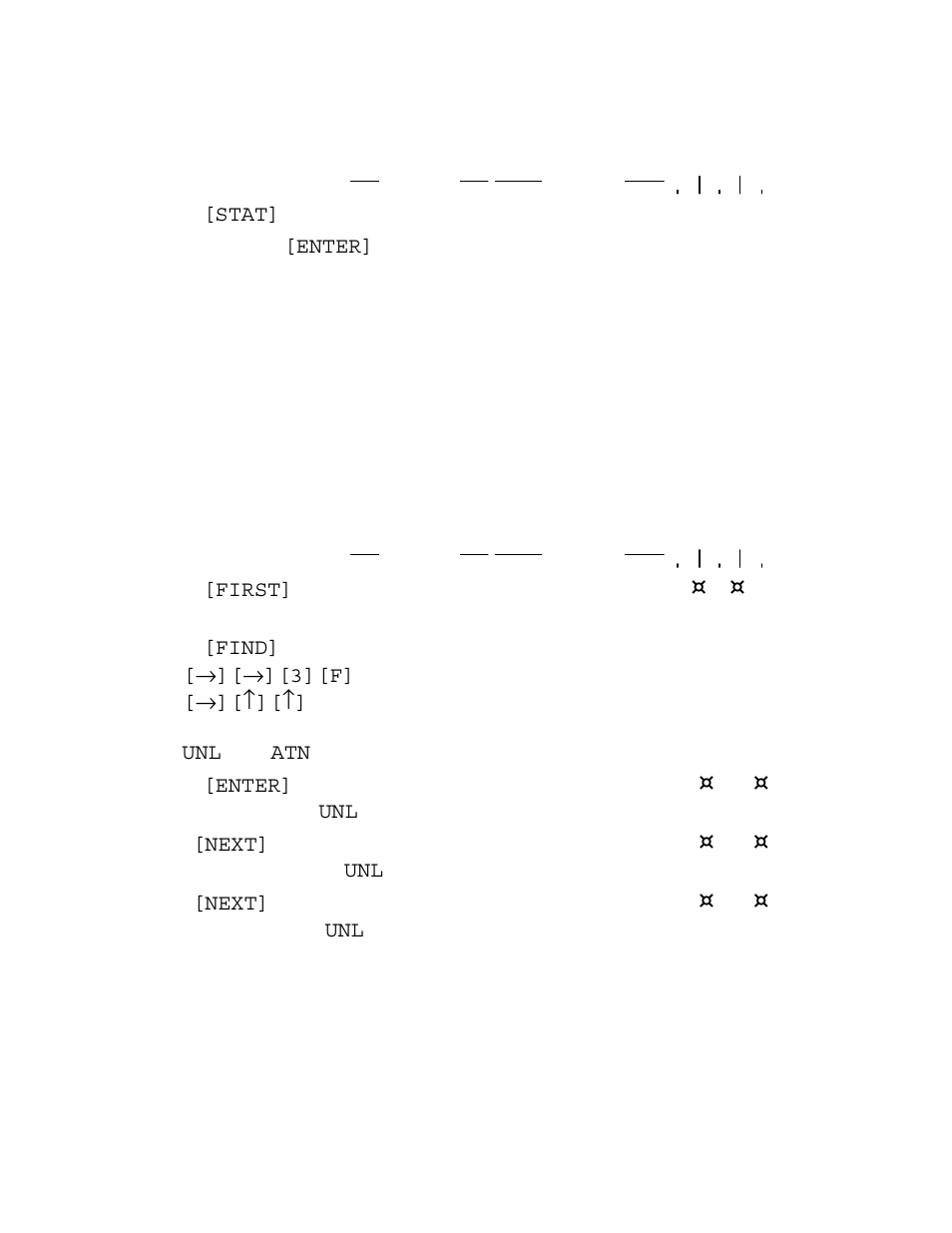 8 reviewing recording status, 9 searching record memory, Find? + unl 3fx1xxx | Measurement Computing Analyzer488 User Manual | Page 63 / 281