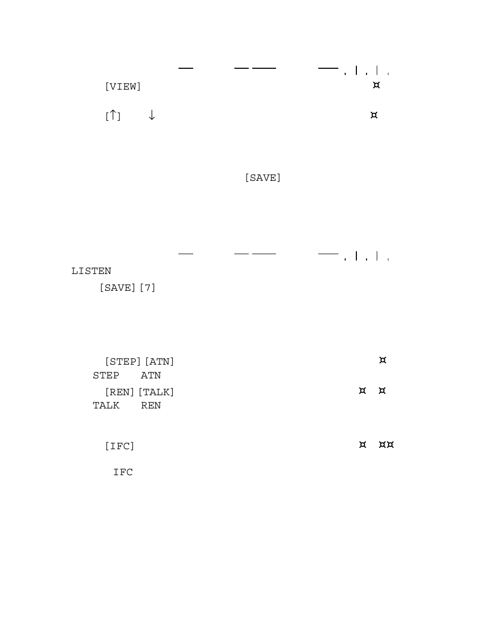 Bus nul 00, Save macro, Saving to macro 7 | Key 001 in macro 7, Bus acg00 00, Bus ifc 00 | Measurement Computing Analyzer488 User Manual | Page 68 / 281