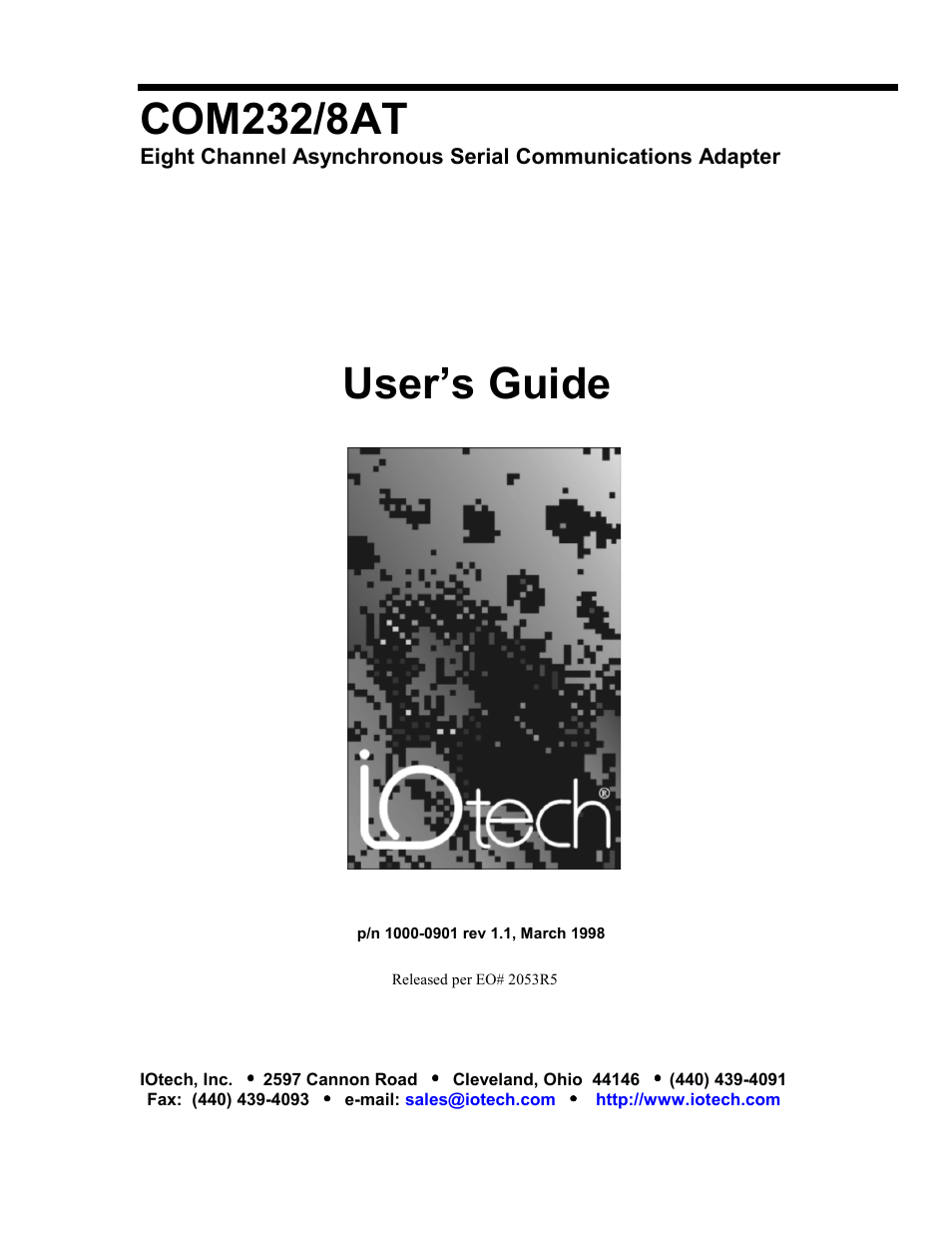 Measurement Computing COM232/8AT User Manual | 20 pages