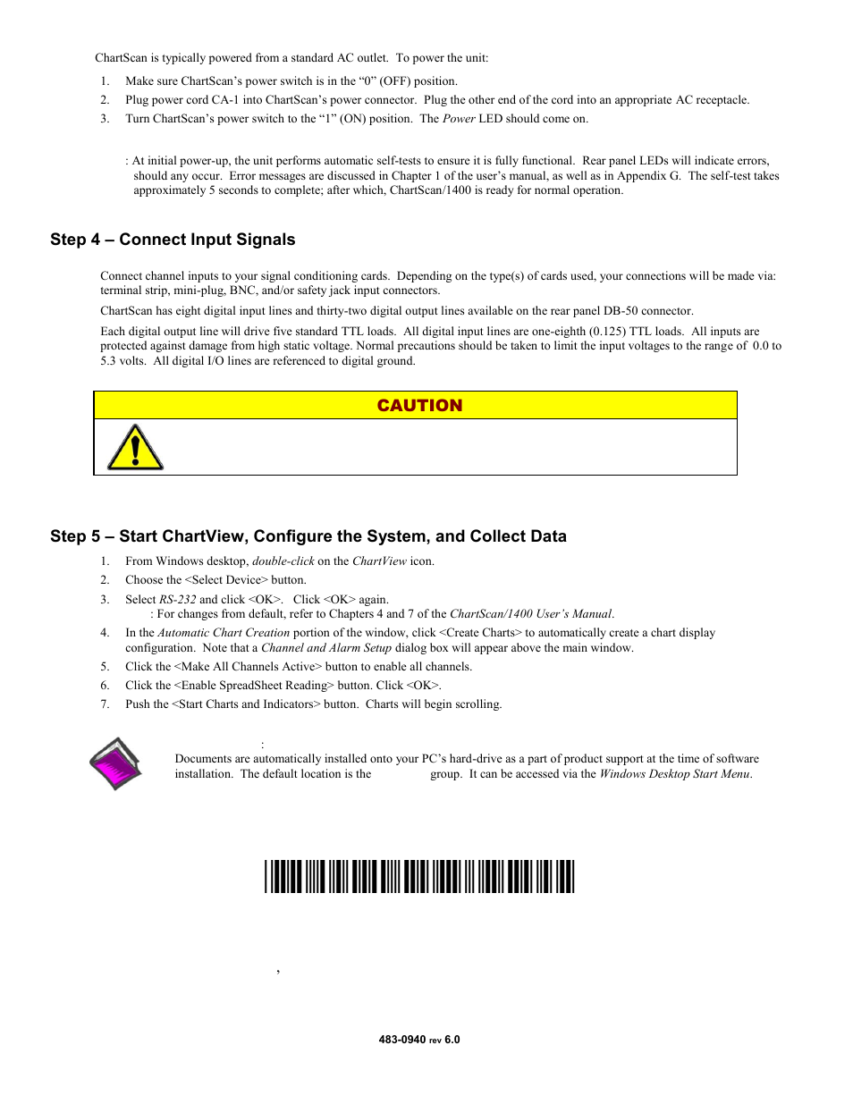 Measurement Computing ChartScan/1400 Quick Start User Manual | Page 2 / 2