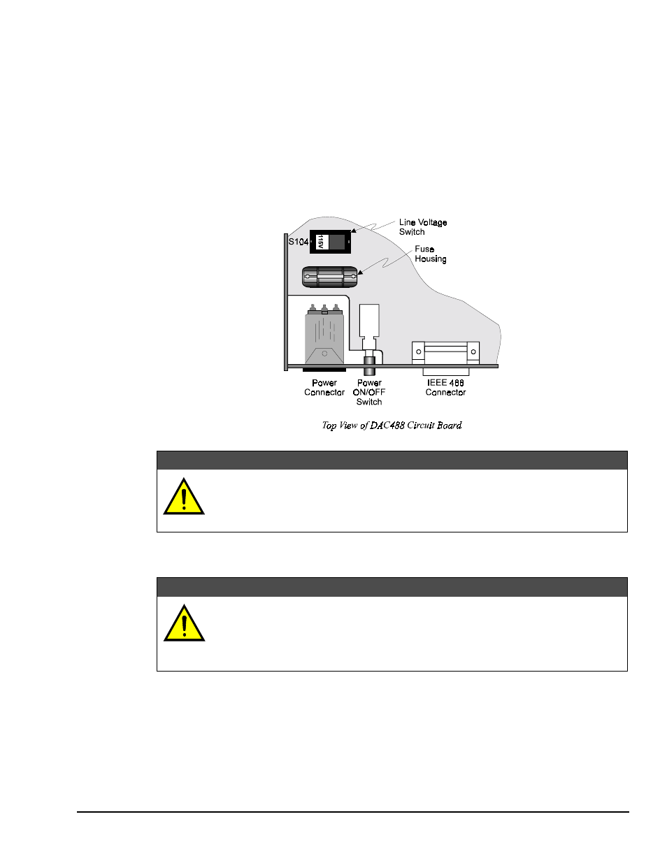 To select the line voltage, Age…… 15 | Measurement Computing DAC488 v.1 User Manual | Page 21 / 114