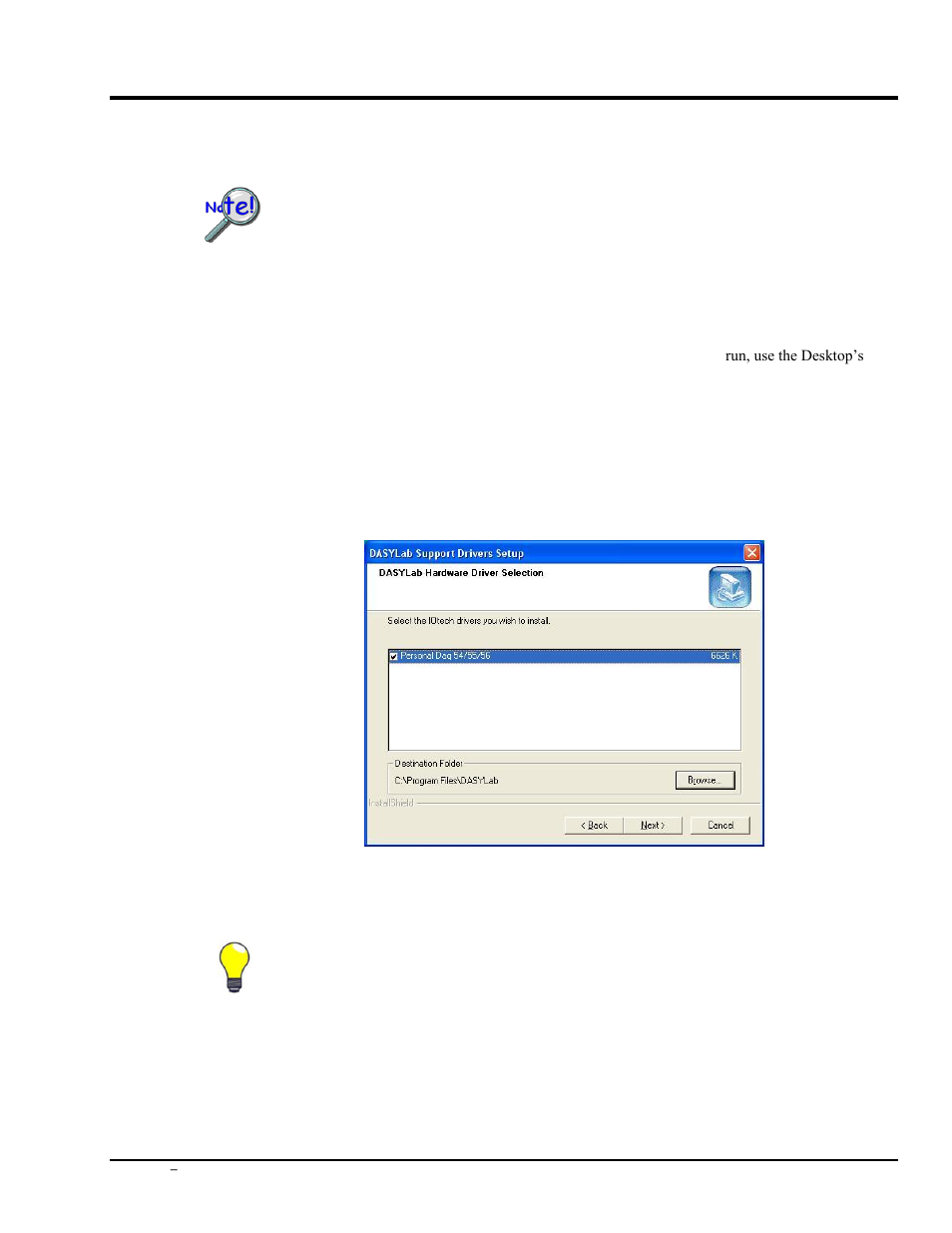 Install low, Level hardware driver …… 2-3, Install low-level hardware driver | Measurement Computing DASYLab User Manual | Page 15 / 80