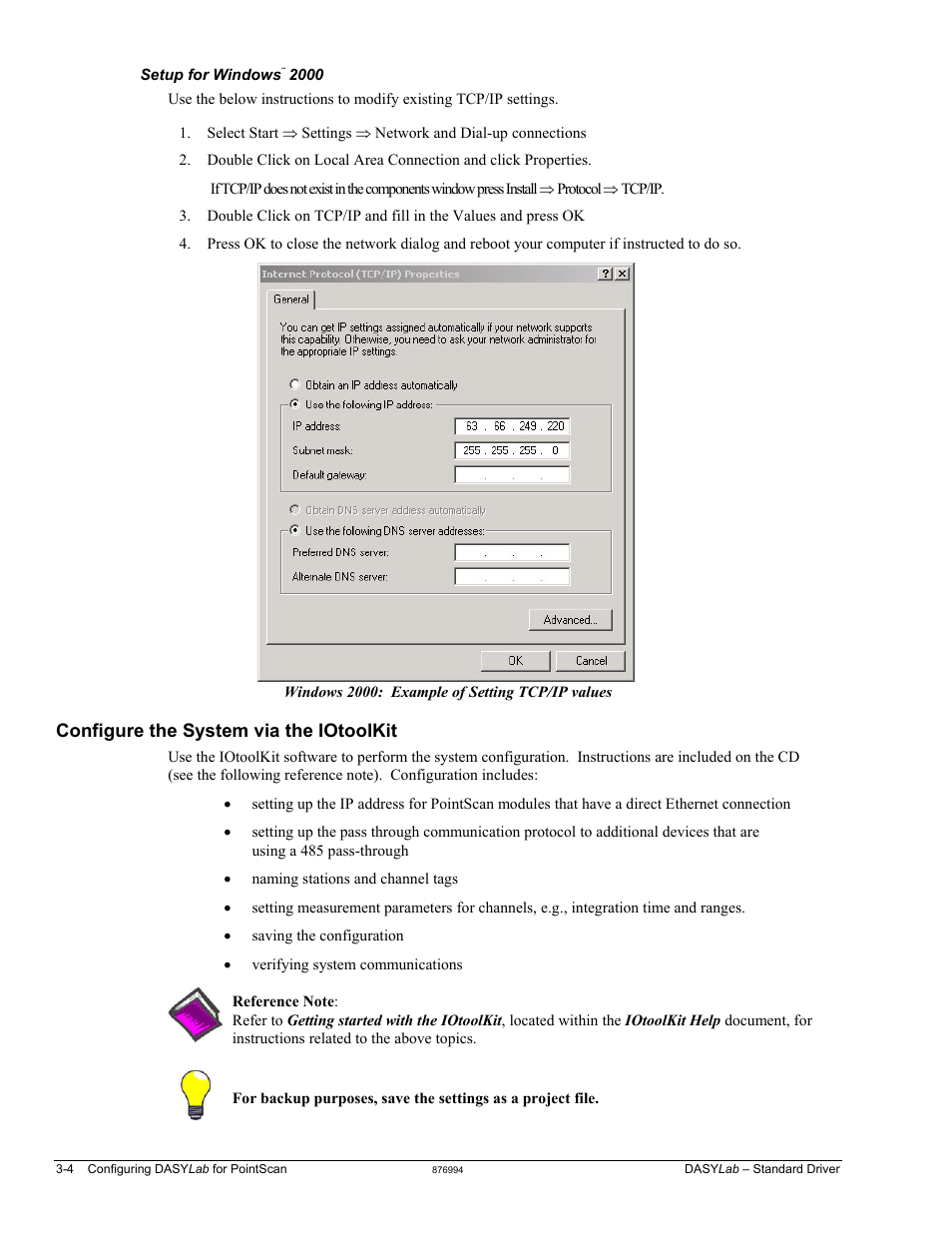 Configure the system via the iotoolkit …… 3-4, Configure the system via the iotoolkit | Measurement Computing DASYLab User Manual | Page 22 / 80