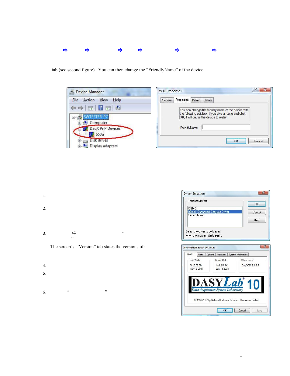 Select the iotech driver in dasy lab | Measurement Computing DASYLab User Manual | Page 34 / 80