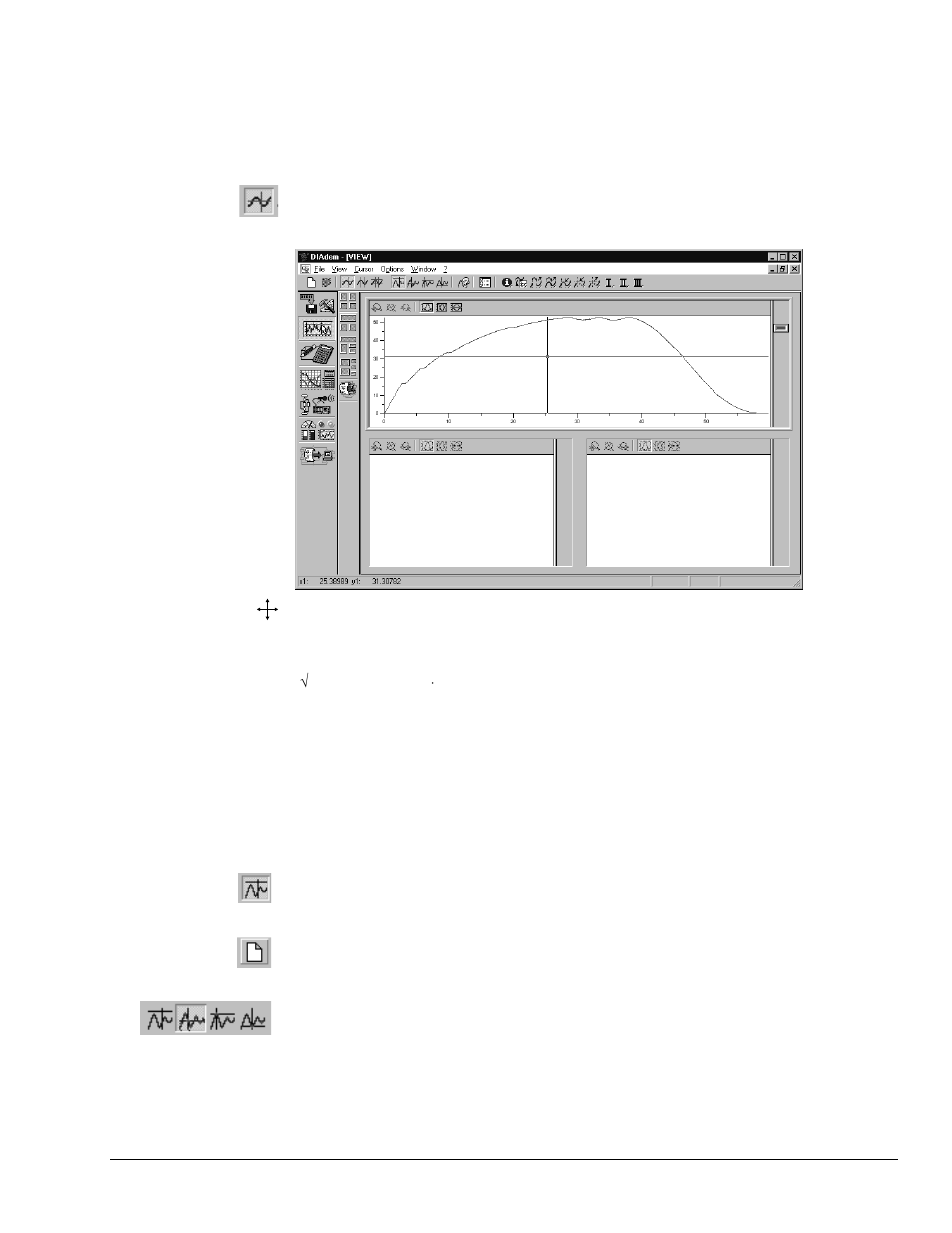 Using the cursor position to measure a graph | Measurement Computing DIAdem User Manual | Page 31 / 38