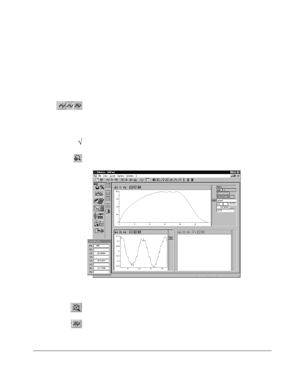 Using zoom, scrolling and screen partition | Measurement Computing DIAdem User Manual | Page 35 / 38