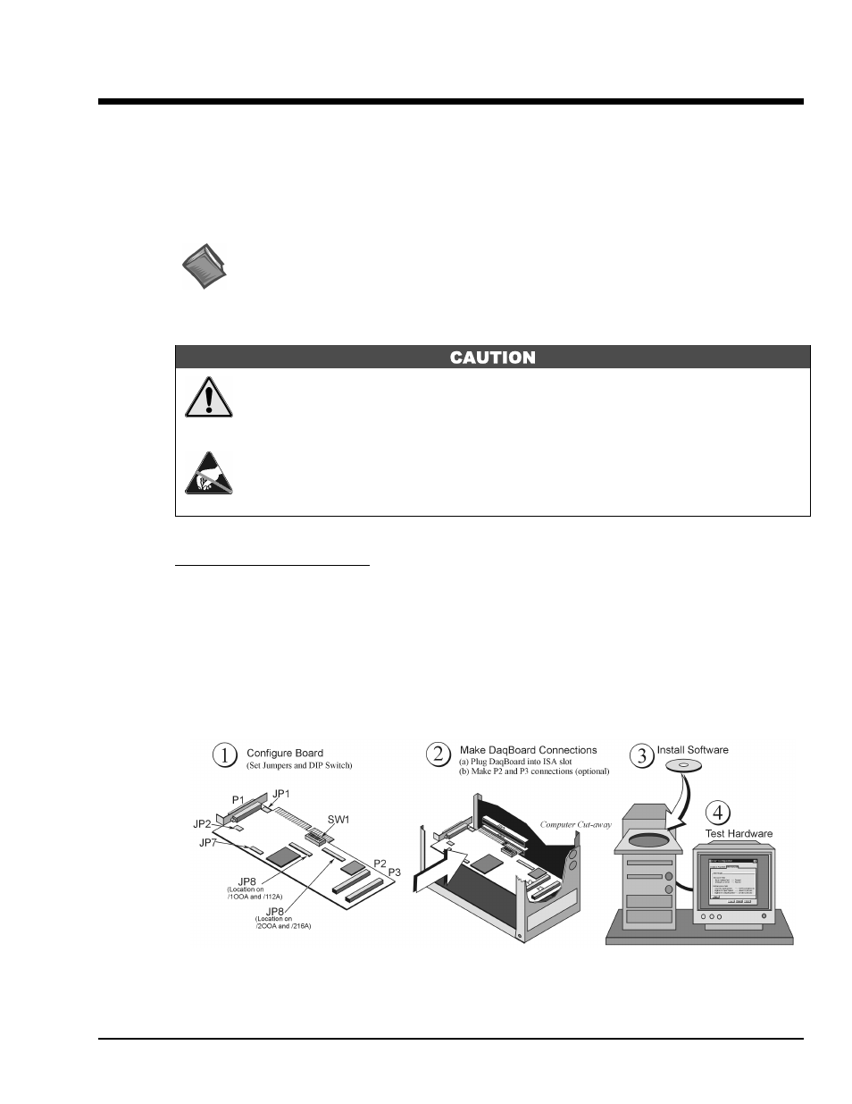 2 - setup and startup, Chapter 2, Setup and startup | Setup and startup 2 | Measurement Computing DaqBoard-ISA User Manual | Page 13 / 46