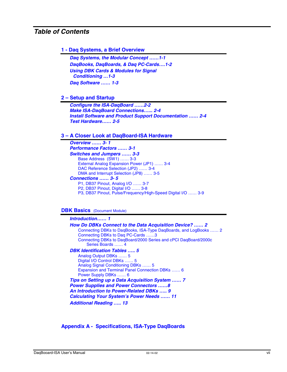 Measurement Computing DaqBoard-ISA User Manual | Page 7 / 46
