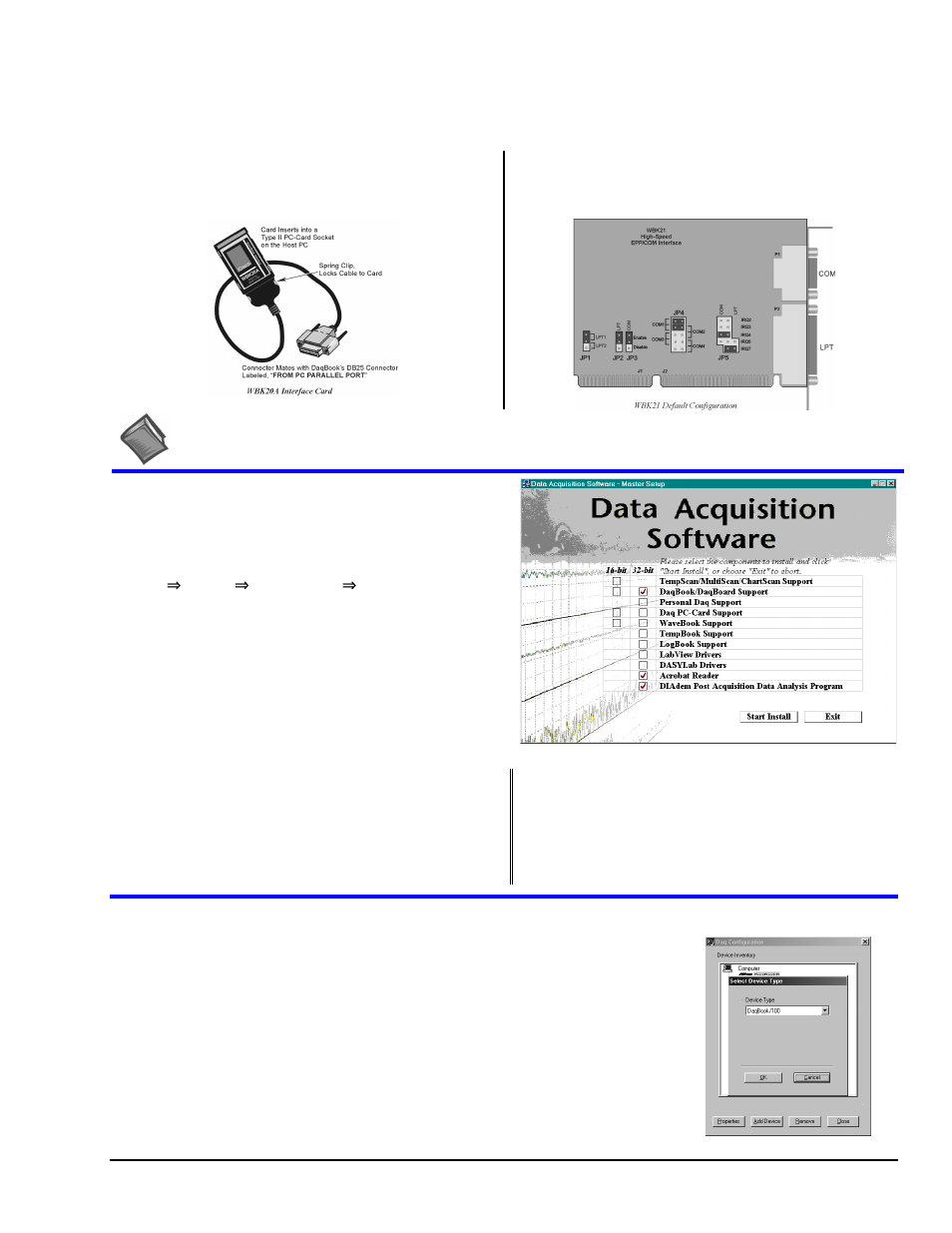 Install software, Test hardware, 4) install software | 5) test hardware | Measurement Computing DaqBook User Manual | Page 3 / 4