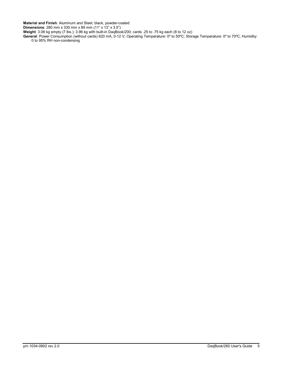 Measurement Computing DaqBook 260 User Manual | Page 5 / 5