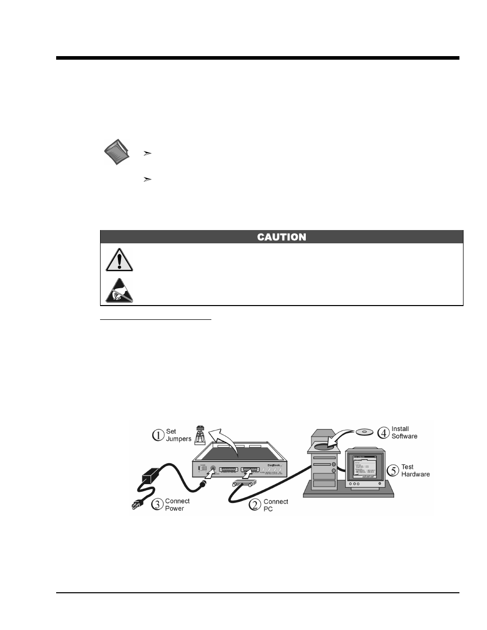 2 - setup and startup, Chapter 2, Setup and startup | Setup and startup 2 | Measurement Computing 200 Series DaqBook User Manual | Page 13 / 54