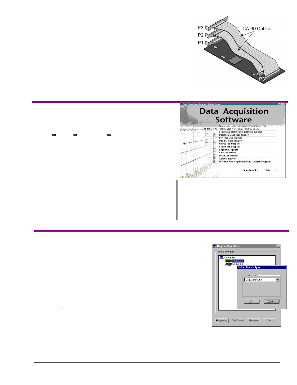 3) install software, 4) test hardware | Measurement Computing Daq PC-Card User Manual | Page 17 / 62
