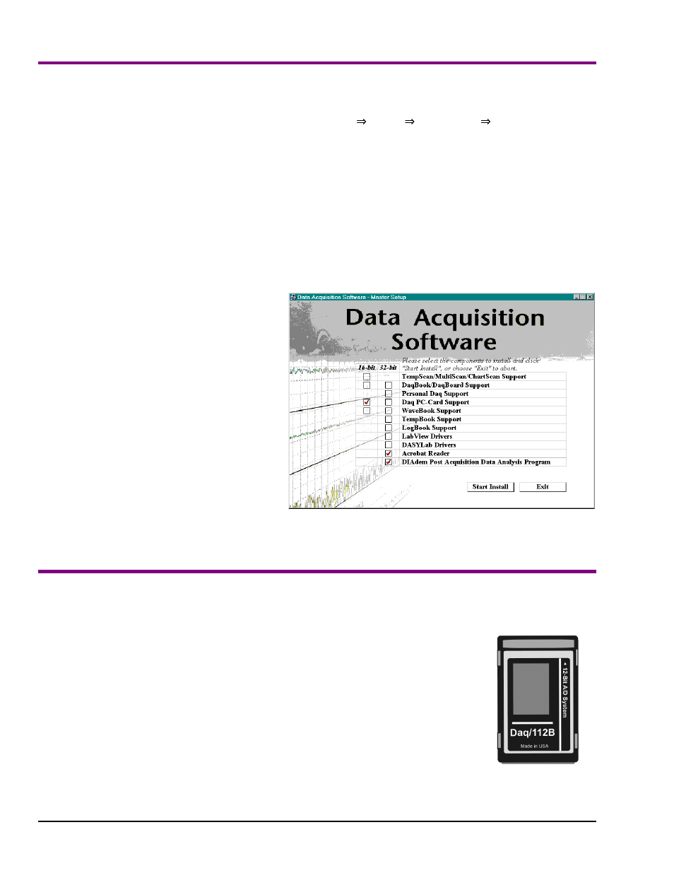 1) install software, 2) install and configure the pc-card | Measurement Computing Daq PC-Card User Manual | Page 20 / 62