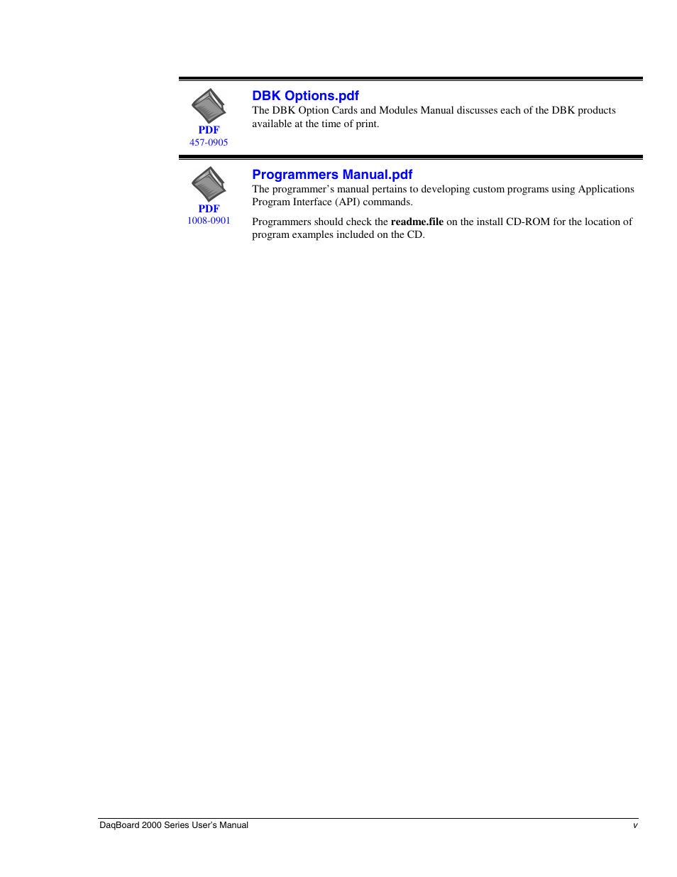 Measurement Computing 2000 Series Daqboar User Manual | Page 5 / 94