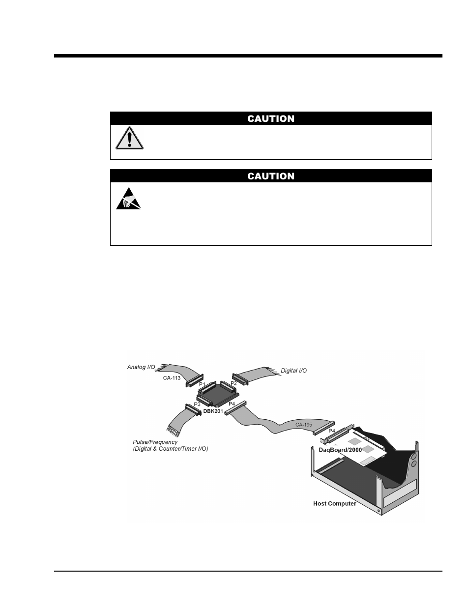 Ch 2 - system connections and pinouts, Overview, Chapter 2 | System connections and pinouts, 2 – system connections and pinouts, Overview …… 2-1, System connections and pinouts 2 | Measurement Computing 2000 Series Daqboar User Manual | Page 69 / 94